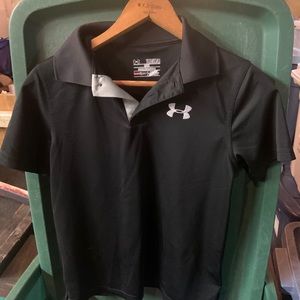 Youth medium Under Armour dress polos black